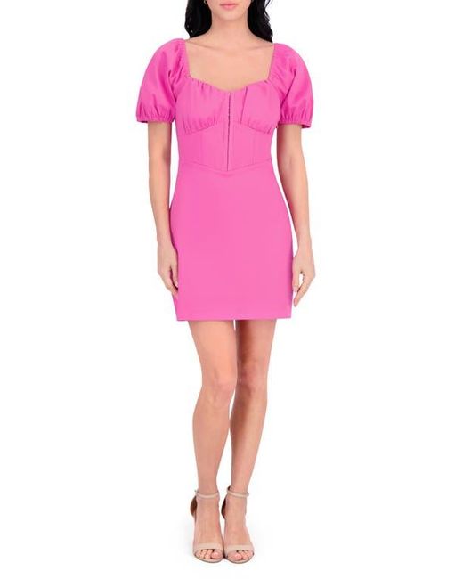 Siena Jewelry Pink Stretch Woven Minidress