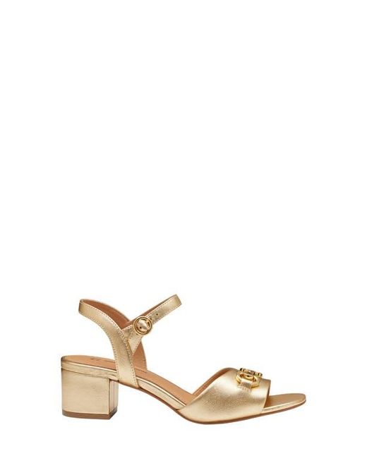 Johnston & Murphy Natural Edith Ankle Strap Sandal