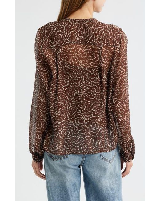 Rag & Bone Brown Amaris Pintuck Top