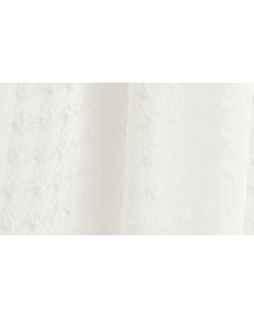 Lush White Textured Tiered Midi Dress