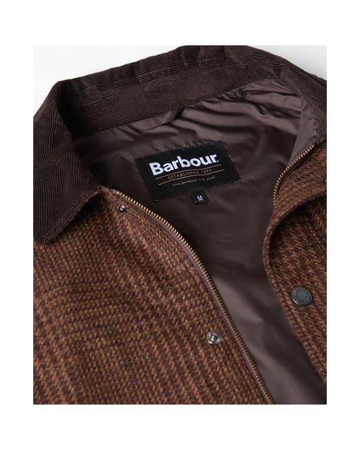 Barbour Brown Tracker Wool Jacket for men