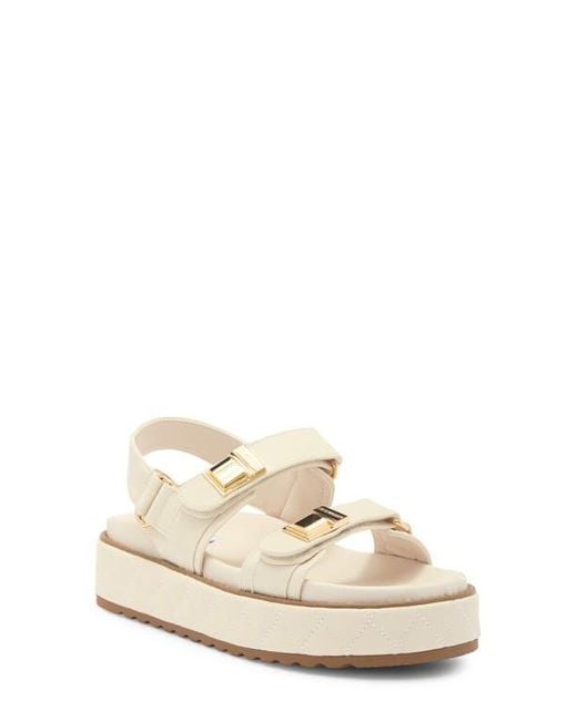 Steve Madden Bowie Platform Slingback Sandal in White | Lyst