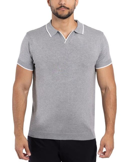Xray Jeans Gray V-Neck Polo Sweater for men