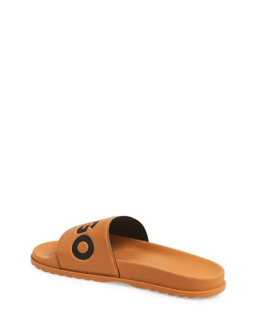 Boss Brown Match It Slide Sandal for men