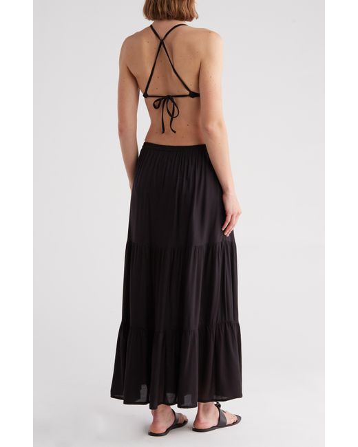 Boho Me Black Tiered Cover-up Skirt