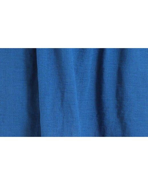 Max Studio Blue Bubble Sleeve Pocket Shift Dress