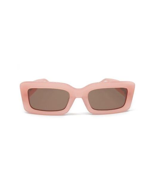 DIFF Pink Indy 51Mm Polarized Rectangular Sunglasses