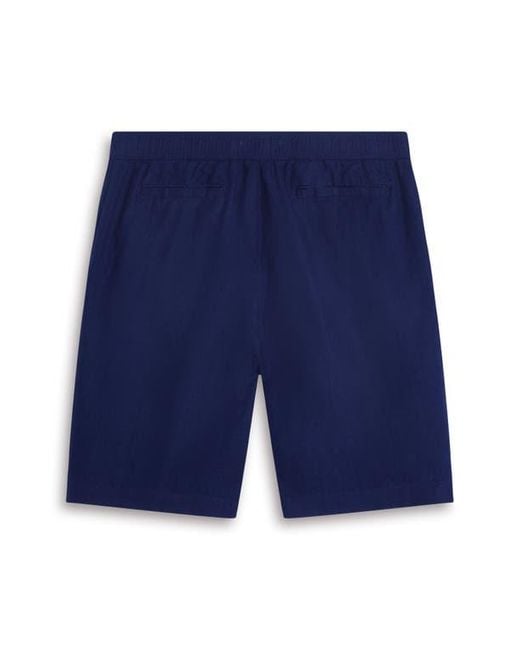 Bugatchi Blue Trent Drawstring Linen Shorts for men