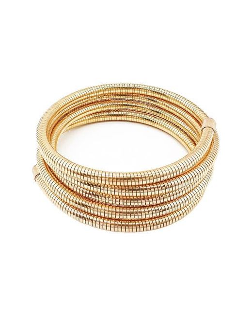 Adornia Metallic Flexible Coil Stack Bracelet