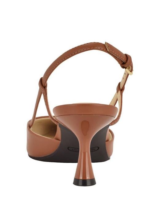 Nine West Brown Rowen Slingback Pump