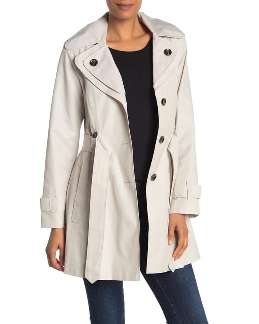 London Fog Natural Missy Double Collar Trench Coat