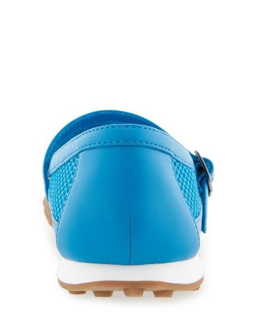Kenneth Cole Blue Violeta Mary Jane Flat
