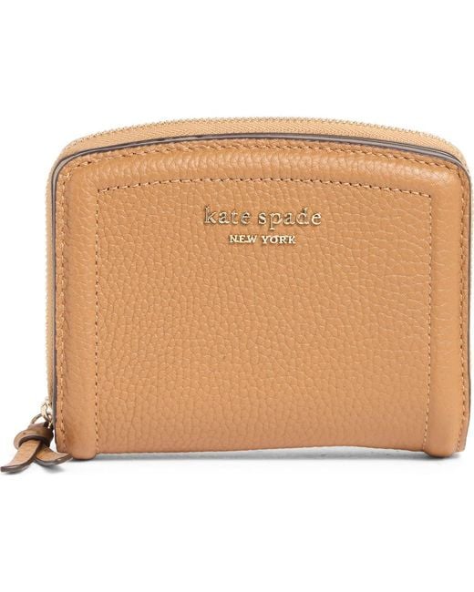 Kate Spade Natural Knott Small Pebbled Leather Bifold Wallet