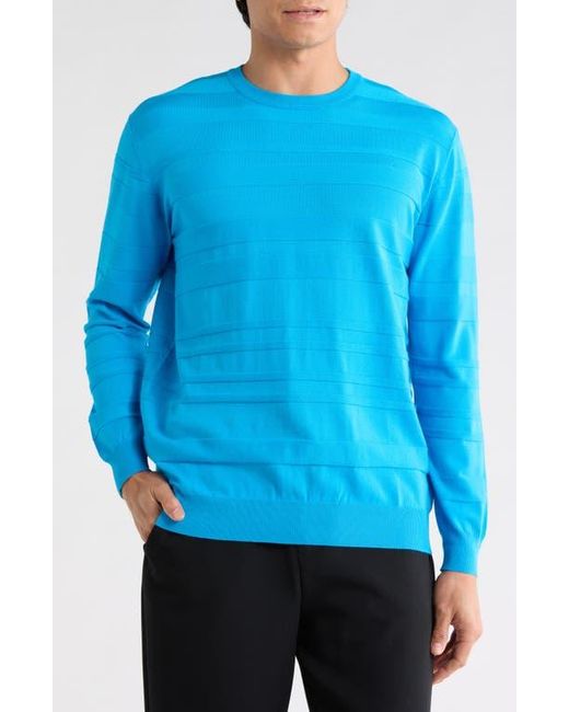 Bugatchi Blue Stripe Sweater for men