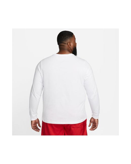 Nike White Sportswear Long Sleeve T-shirt for men