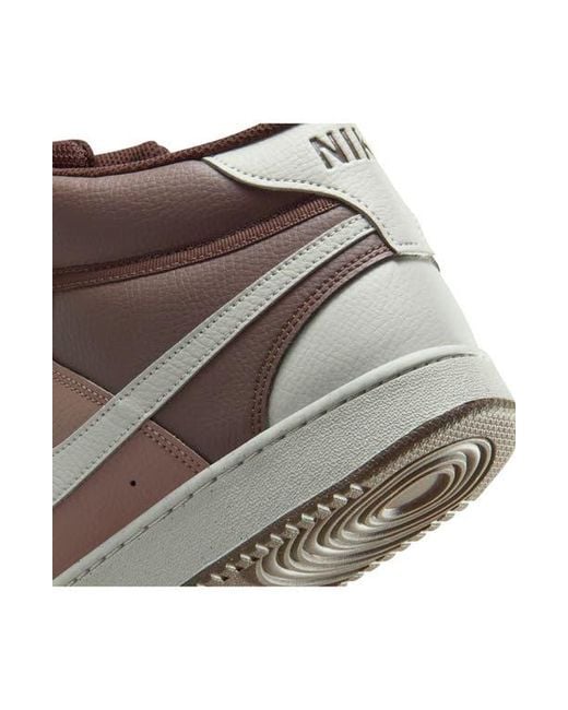 Nike Brown Court Vision Mid Next Nature Mid Top Sneaker for men