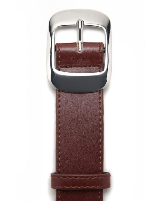 Mango Brown Square Buckle Belt