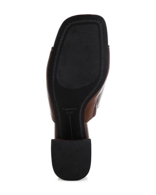 Rag & Co Brown Wuling Slide Sandal