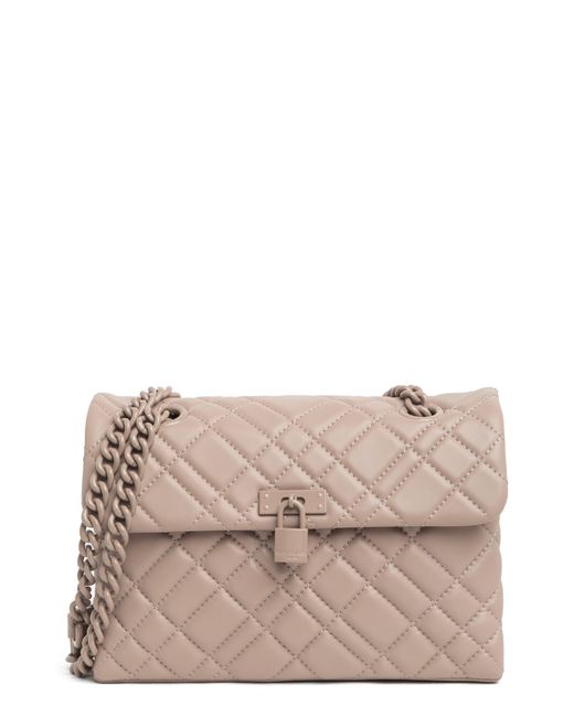 Kurt Geiger Brixton Lock Drench Quilted Leather Shoulder Bag In Light/pastel Pink At Nordstrom