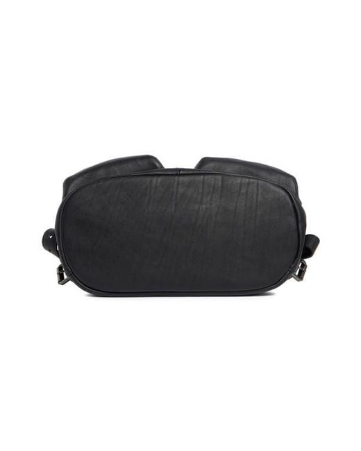Longchamp Black Lc3D Large Leather Backpack