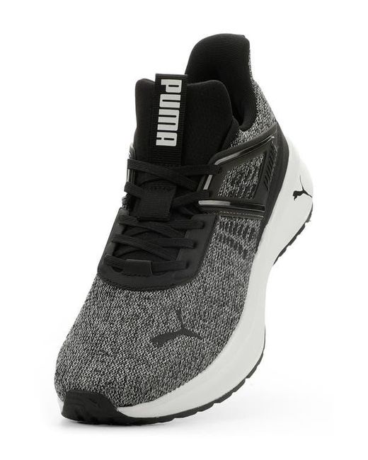PUMA Black Outpace Heather Sneaker for men