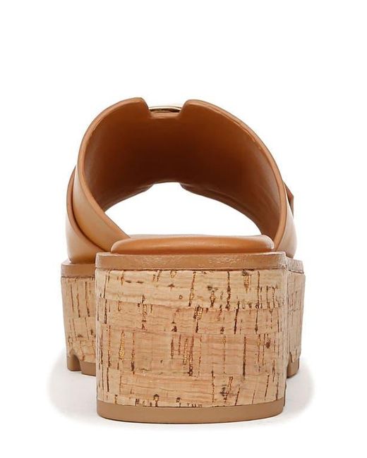 Franco Sarto Brown Hoda Platform Wedge Slide Sandal