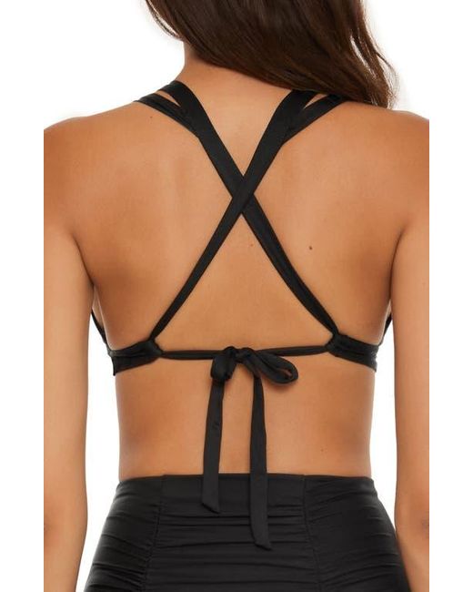 Becca Black Color Code Halter Bikini Top