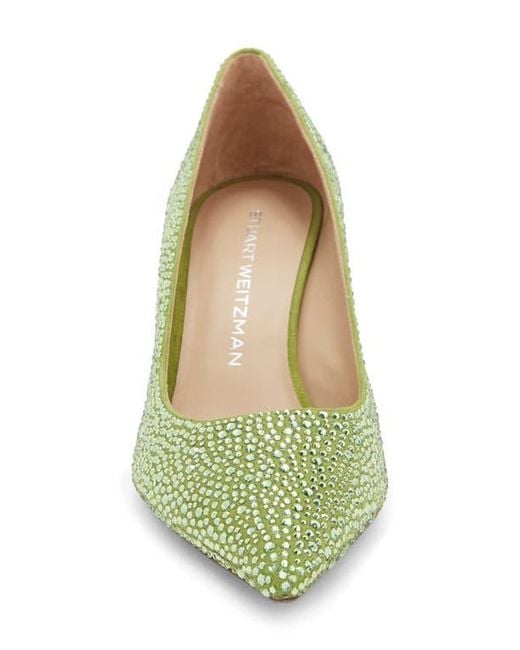 Stuart Weitzman Green Stuart Power Shine Pump