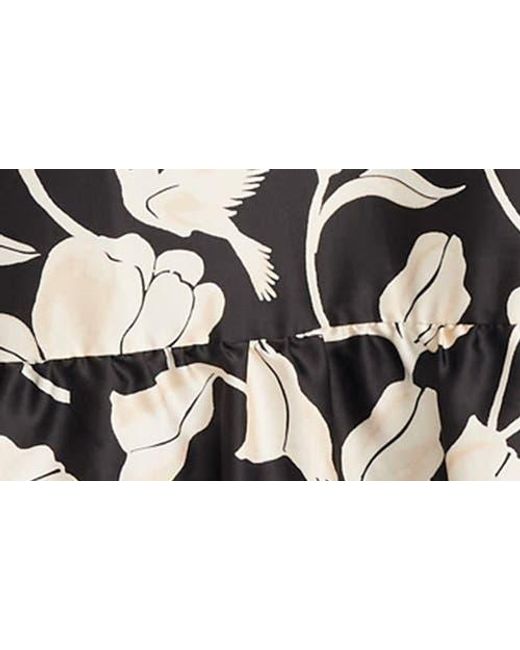 Maggy London White High Neck Ruffle Maxi Dress