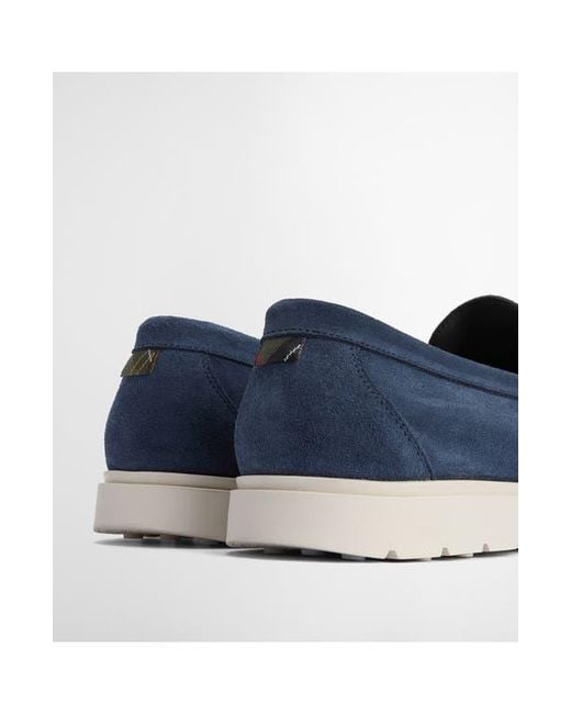 Barbour Blue Carty Moc Toe Loafer for men