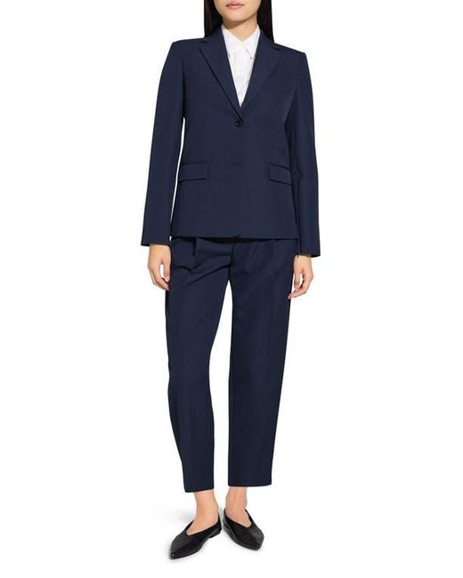 Theory Blue Zip Sleeve Wool Blend Jacket
