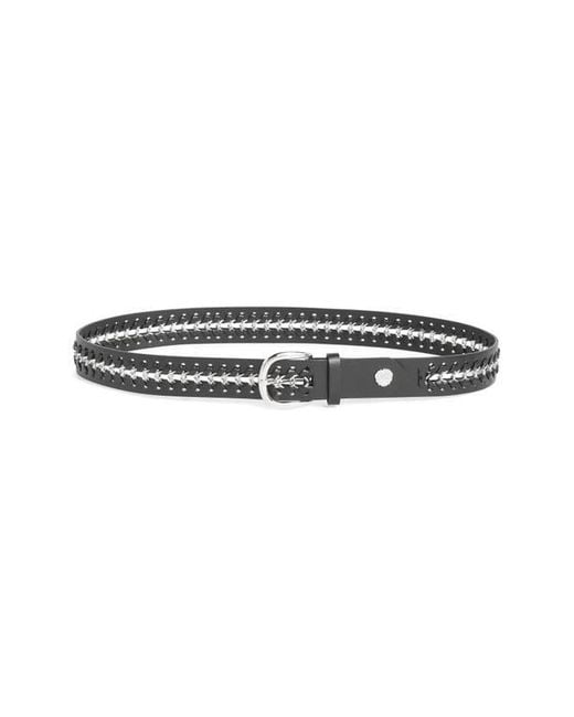 Vince Camuto Multicolor Woven Chain Faux Leather Belt