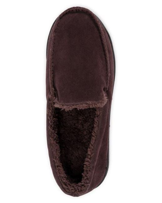 Muk Luks Brown Faux Shearling Lined Slipper for men