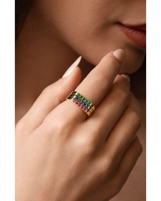 Bony Levy Multicolor El Mar 18K Gemstone Stackable Ring