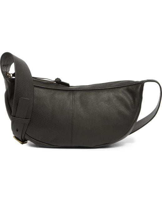Lucky Brand Black Hady Leather Crossbody Bag