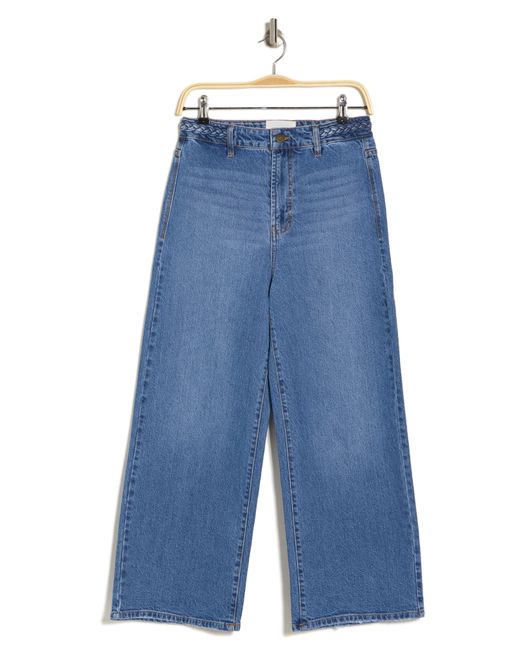 Habitual Blue Braided High Waist Crop Wide Leg Jeans
