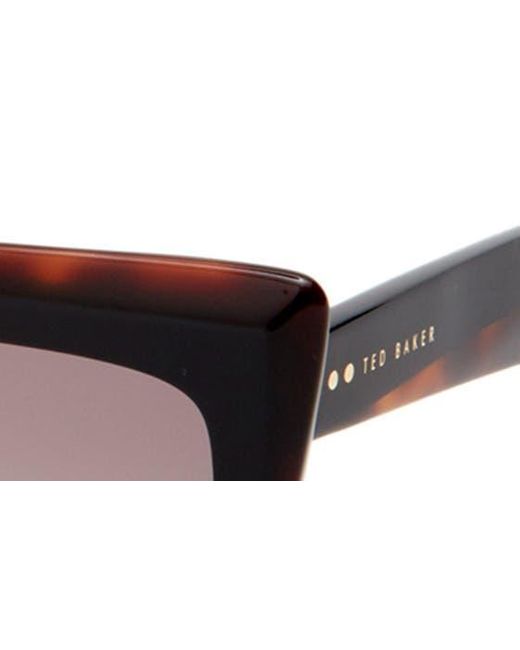 Ted Baker Gray 55mm Polarized Cat Eye Sunglasses