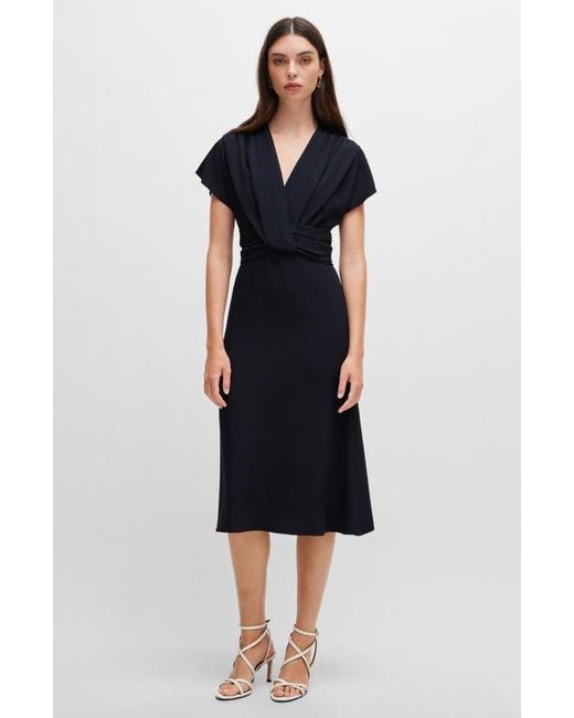 Boss Blue Debasa Twist Front Dress