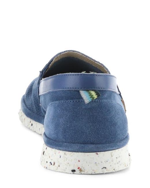 Ambitious Blue 11162 Perforated Loafer for men