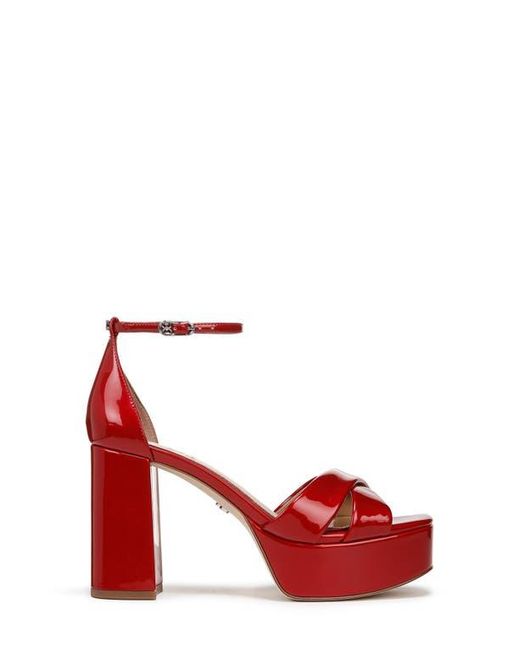 Sam Edelman Red Jullian Ankle Strap Platform Sandal