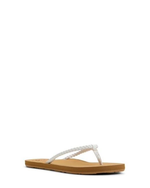 Roxy White Costas Flip Flop