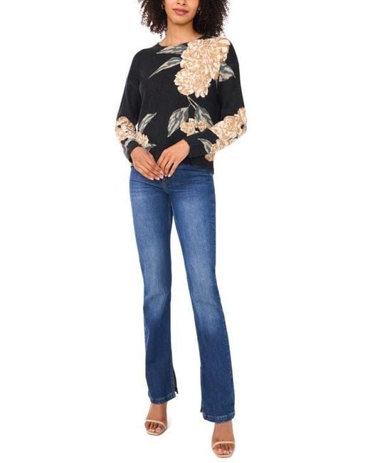 Vince Camuto Blue Print Pullover Sweater