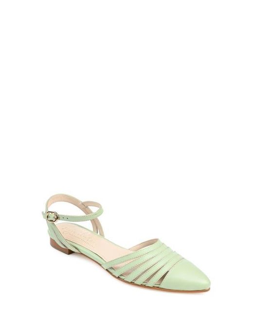 Journee Collection Metallic Dexie Strappy Pointed Toe Flat