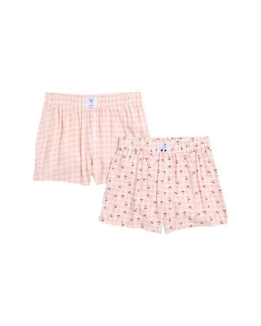 Tart Collections Pink Challis Oriel 2-Pack Boxer Shorts