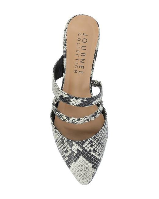 Journee Collection White Olivea Mule