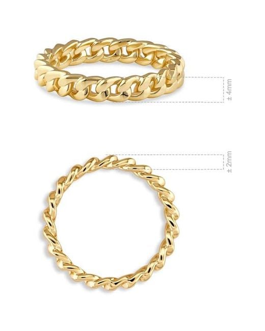DEVATA Metallic Curb Chain Eternity Ring