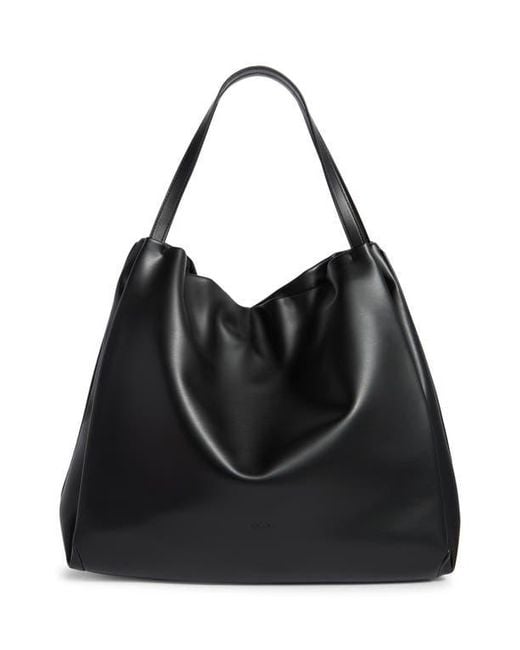 BCBGMAXAZRIA Black Large Draped Tote