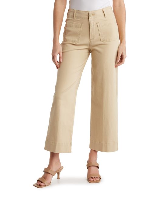 Bagatelle Natural Cropped Cotton Twill Pants