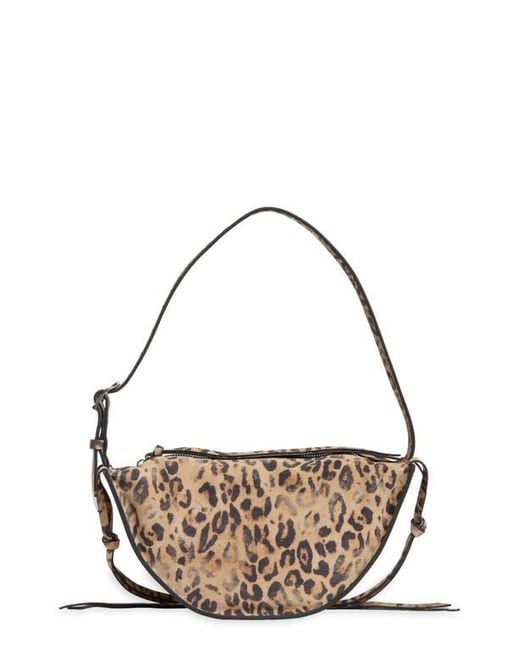 Steve Madden Metallic Suede Half Moon Crossbody Bag