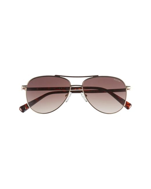 Kenneth Cole Brown 57mm Pilot Sunglasses